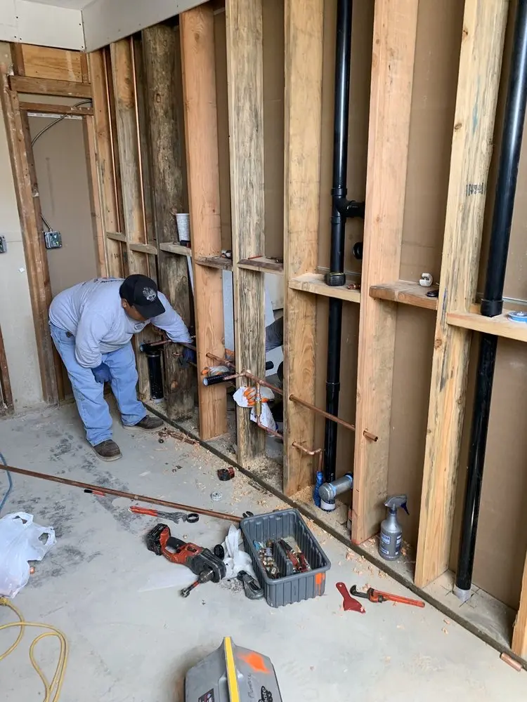 Commercial rough-in plumbing for Trenchless Sewer Repair in Keller